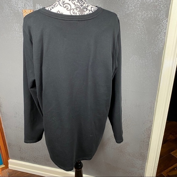 Susan Graver Weekend French Terry _Embellished Top - Picture 9 of 10
